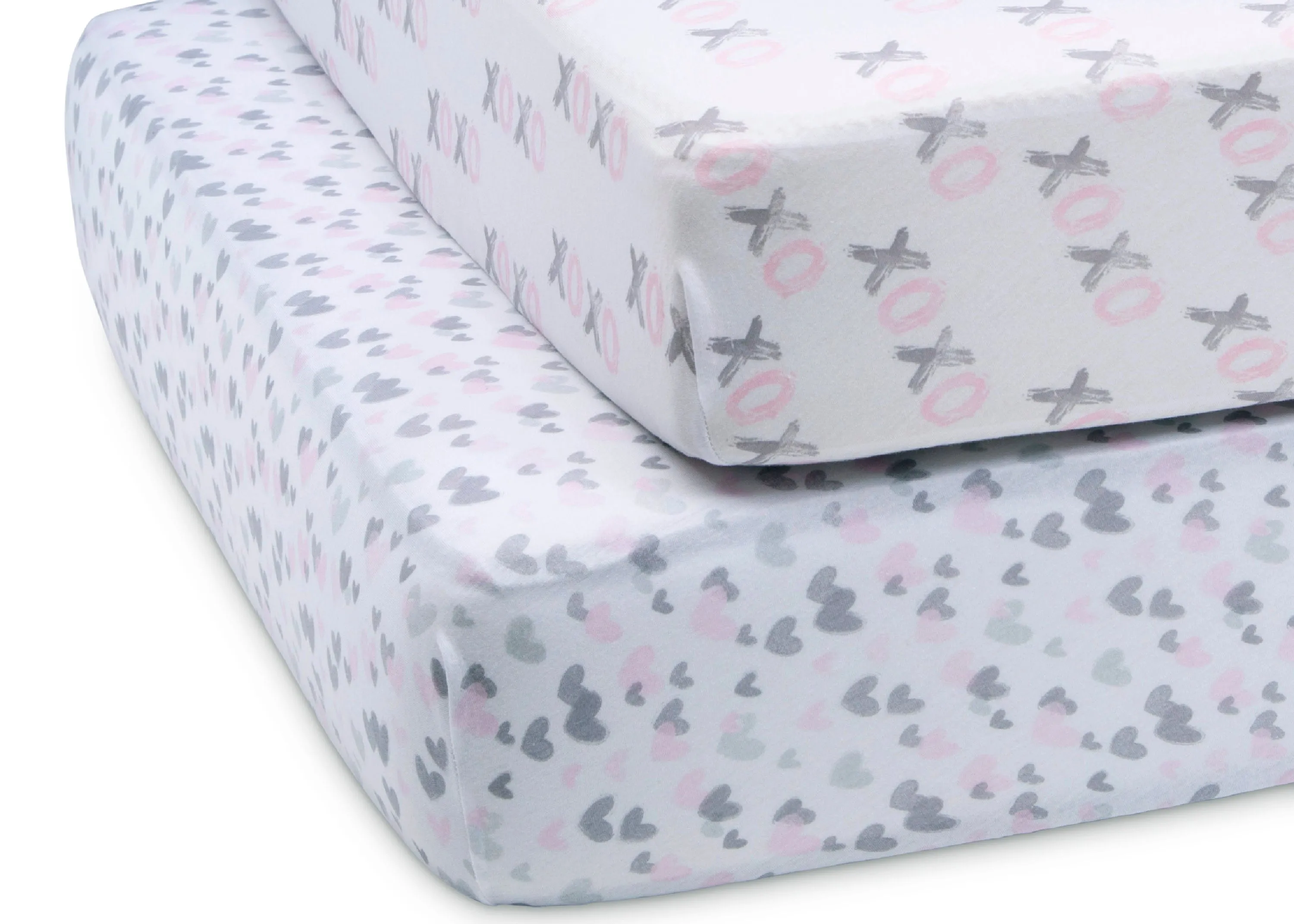 Hearts N Kisses Fitted Crib Sheets - 2 Pack