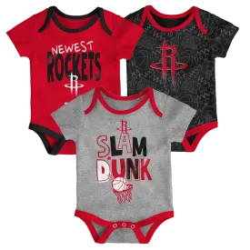 Infant Houston Rockets 3-Piece Creeper Outfit Set