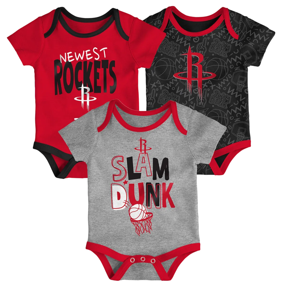 Infant Houston Rockets 3-Piece Creeper Outfit Set