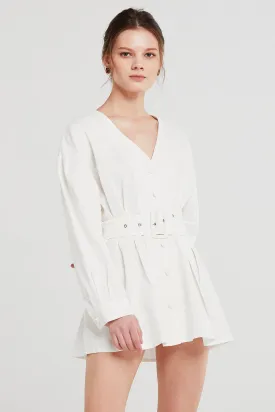 Layla Linen Belted Mini Dress