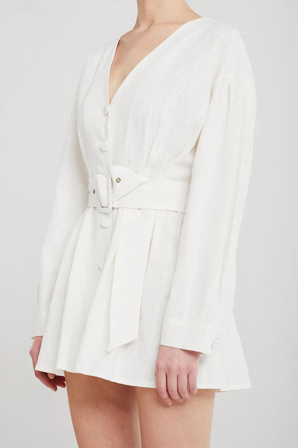 Layla Linen Belted Mini Dress