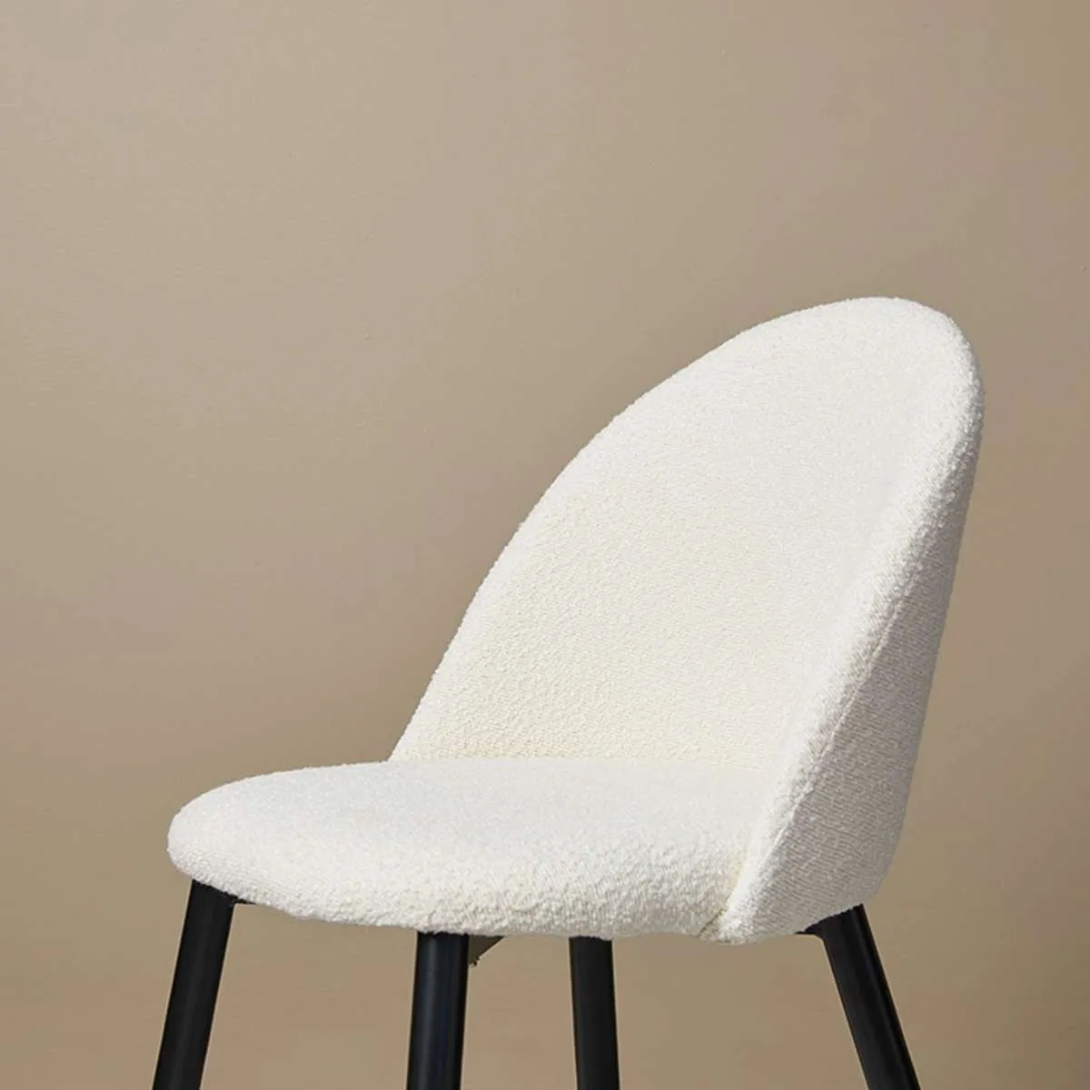 Londyn Dining Chairs - Set of 2 - Cream Boucle