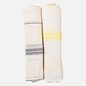 Muslin Blankets Baby Set 2 - Lali Gray Yellow