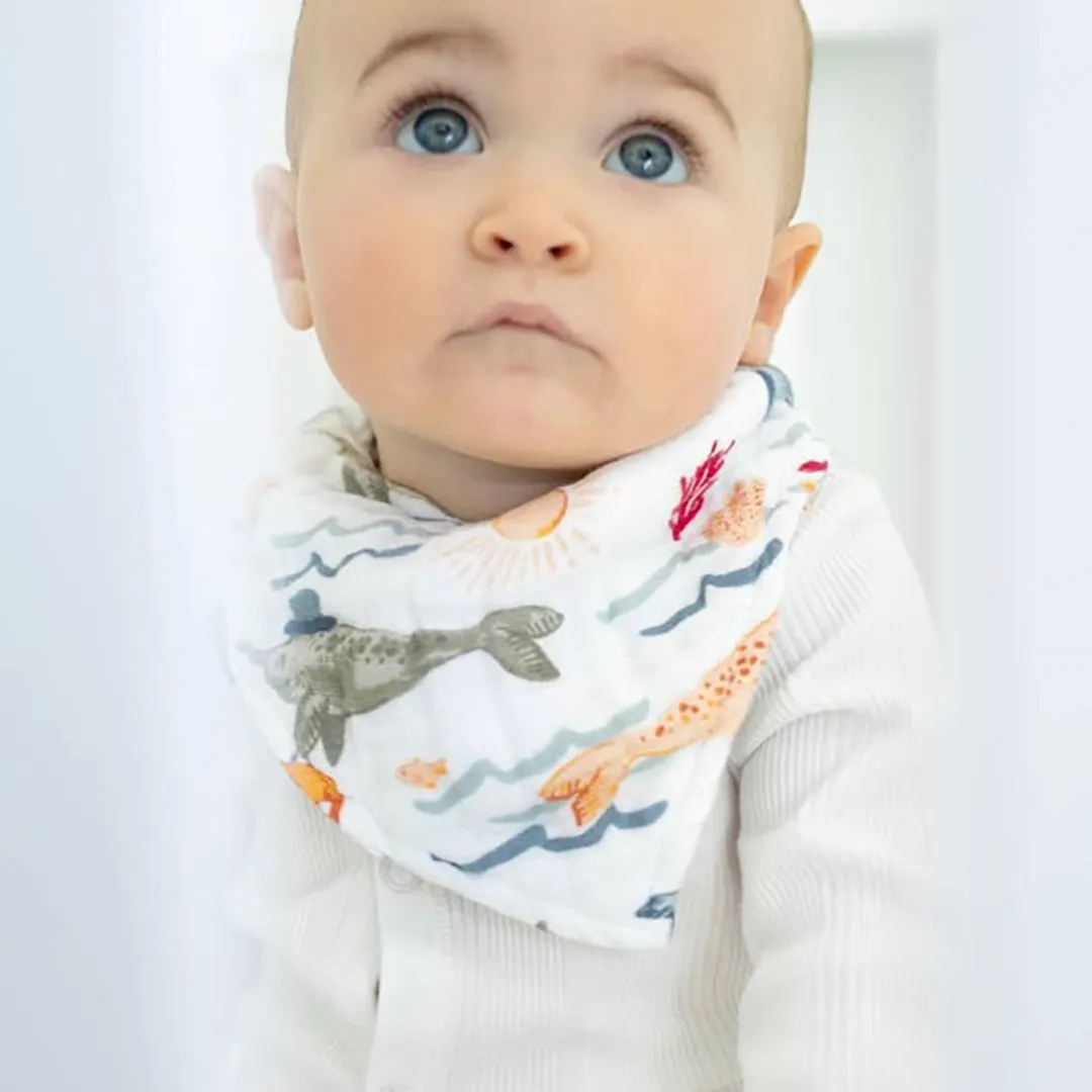 Narwhal and Sun Bandana Bib 2-pk