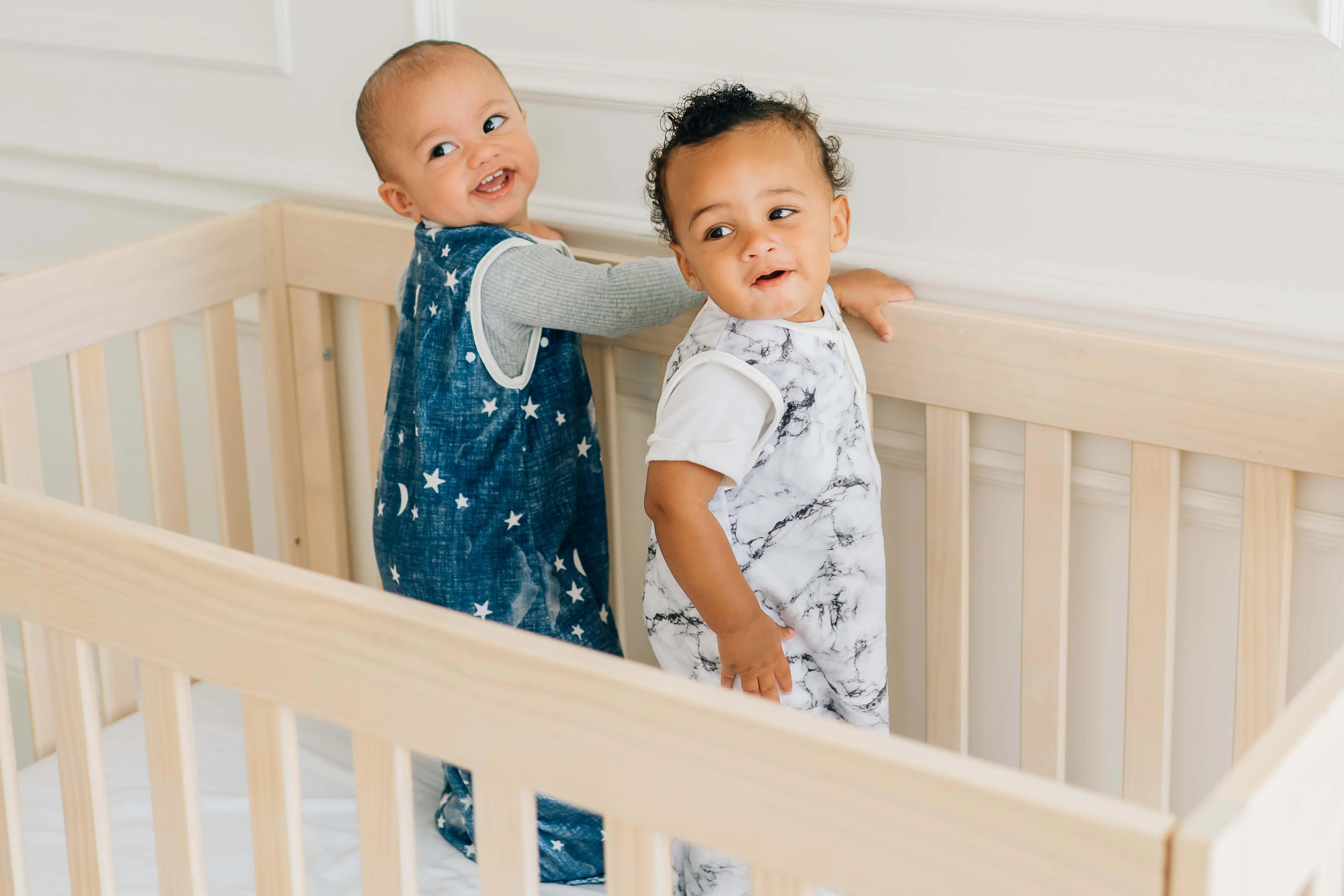 Navy Stars and Moons Wearable Minky Blanket