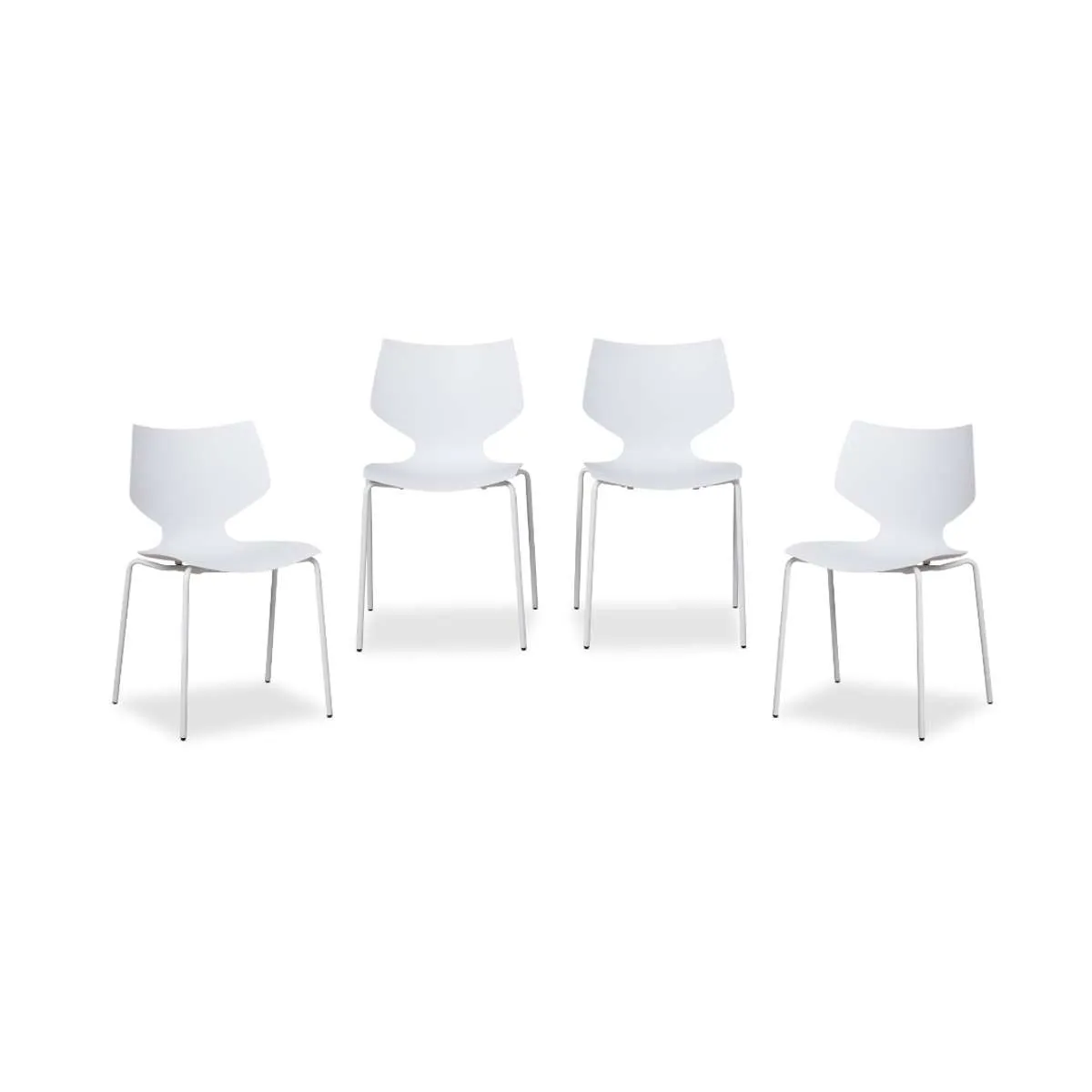 Pia Dining Chair - White Set of Four Bundle