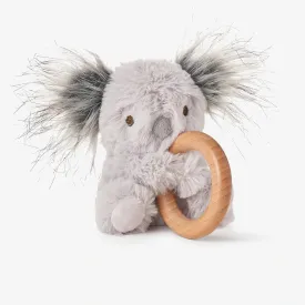 Plush Wooden Ring Rattle- Koala