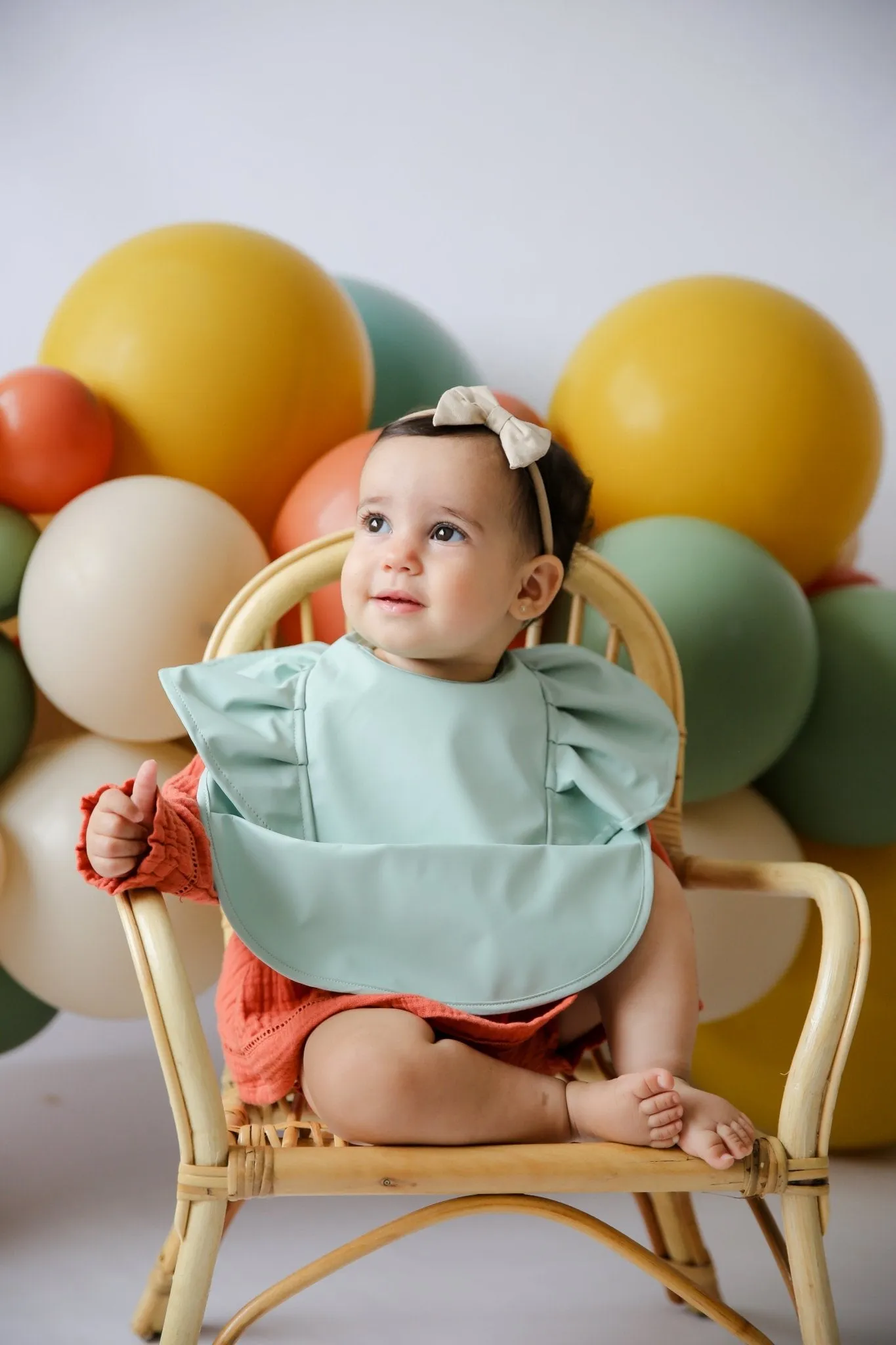 Sage Frill Snuggle Waterproof Bib