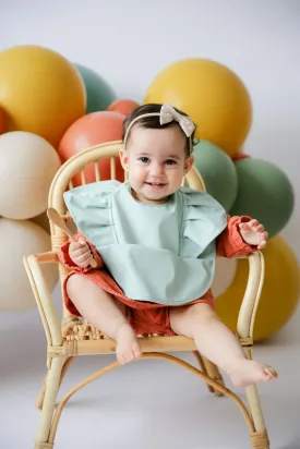 Sage Frill Snuggle Waterproof Bib