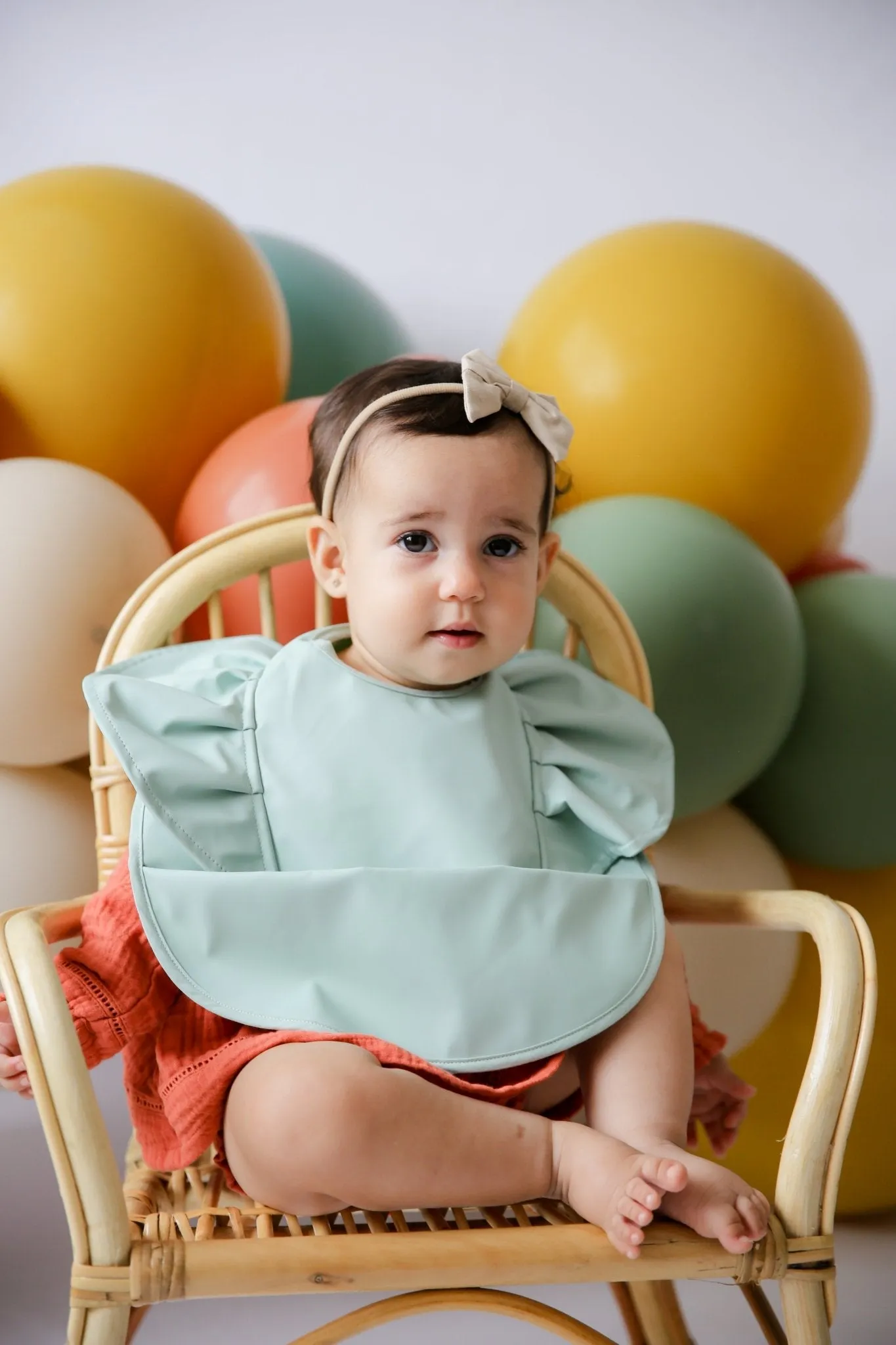 Sage Frill Snuggle Waterproof Bib