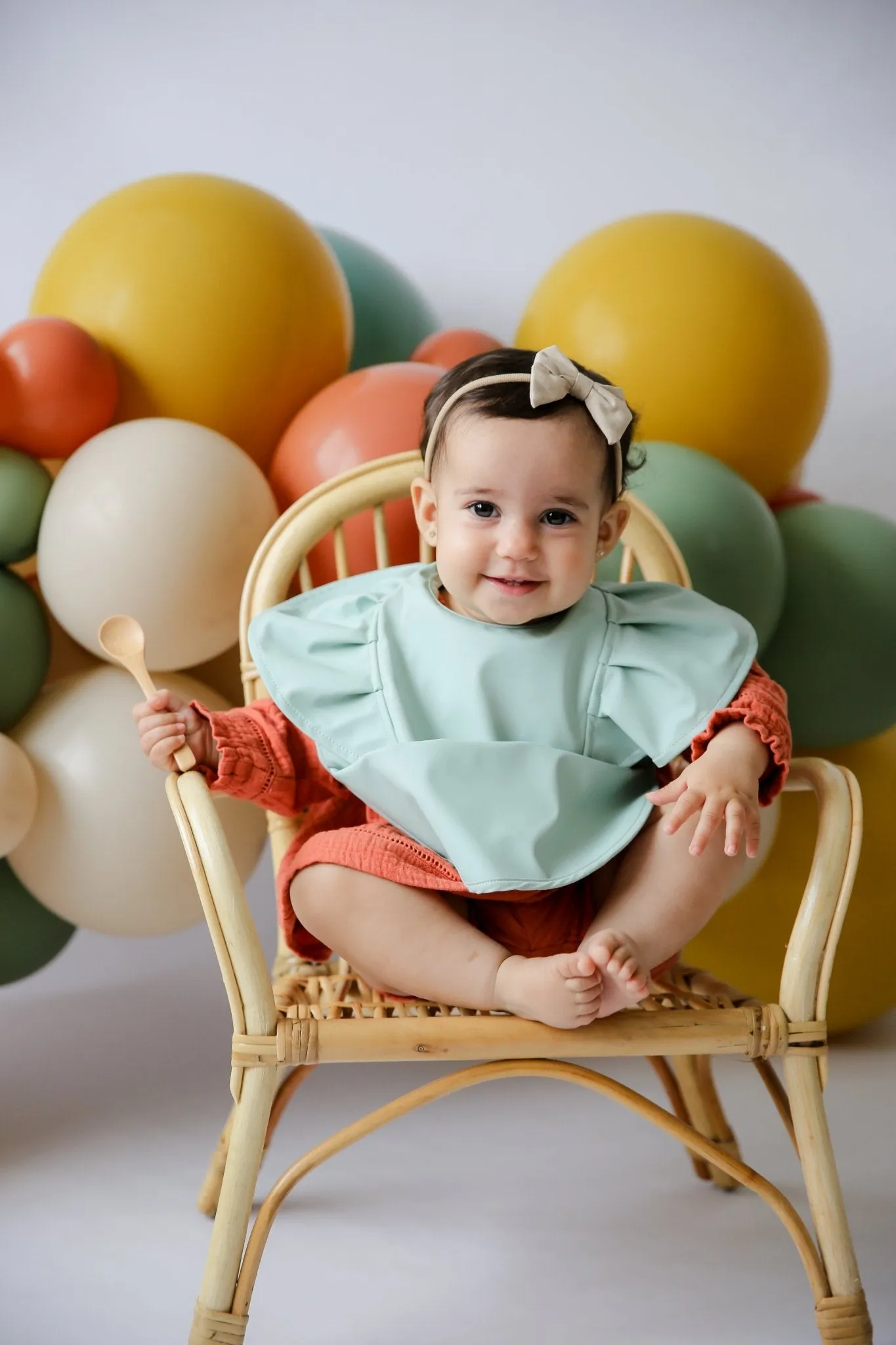 Sage Frill Snuggle Waterproof Bib