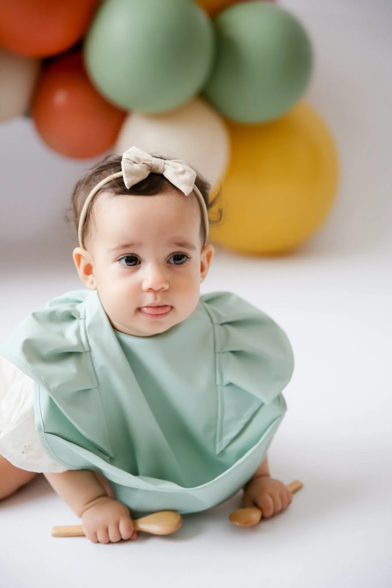 Sage Frill Snuggle Waterproof Bib