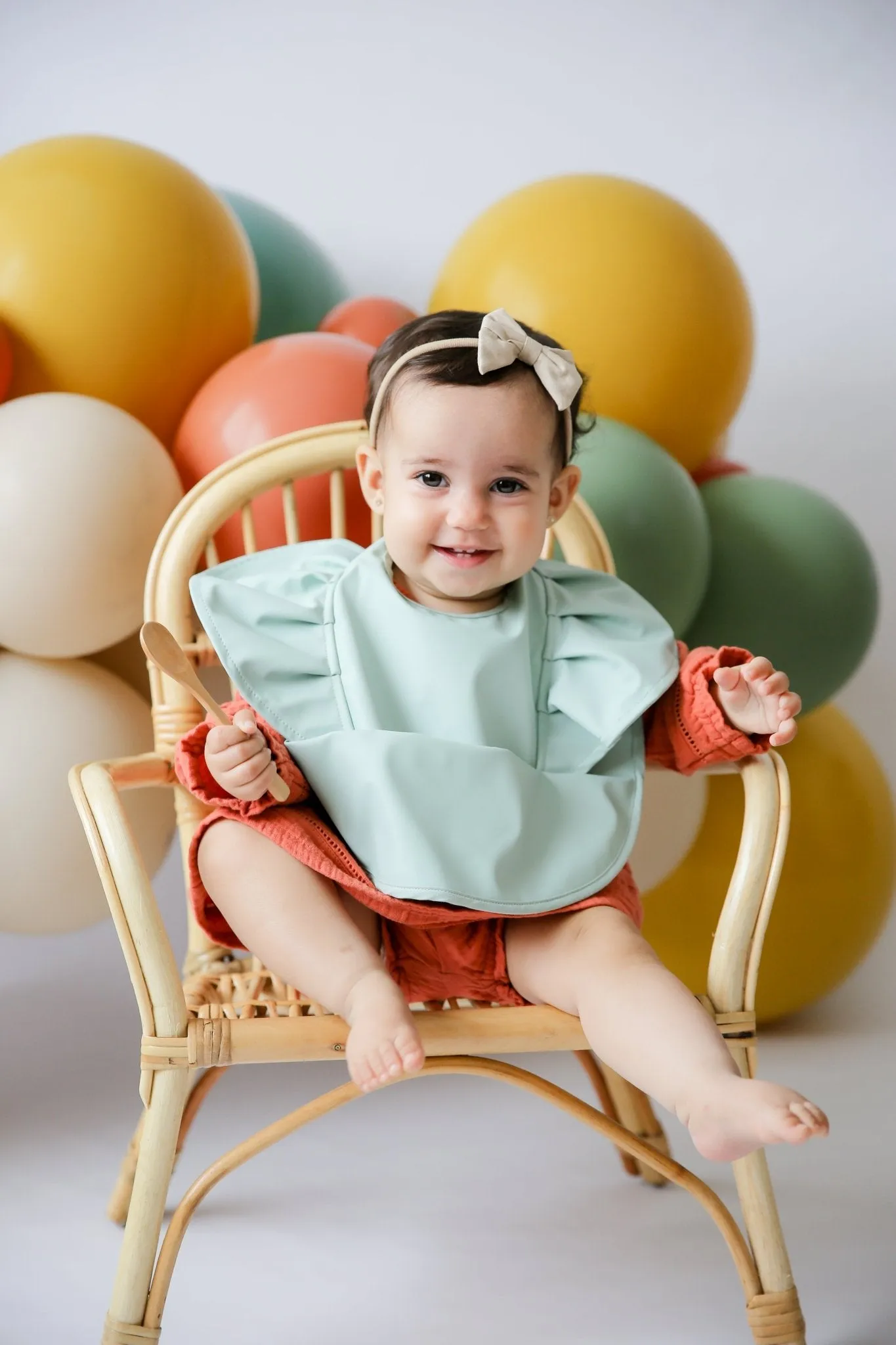 Sage Frill Snuggle Waterproof Bib