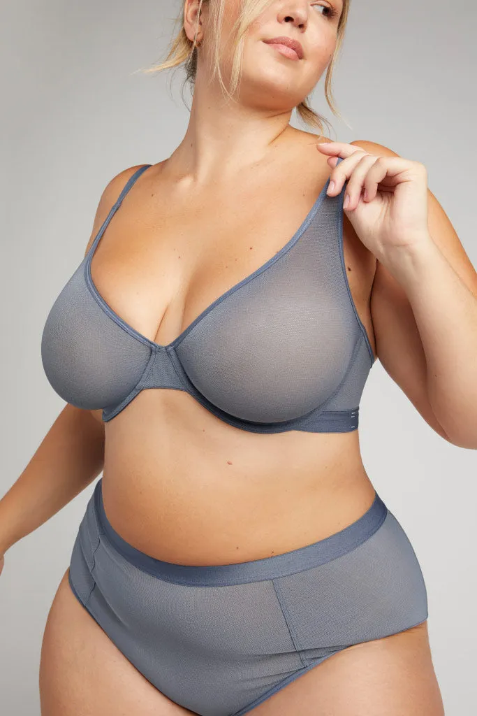 Sieve Demi Bra in Slate