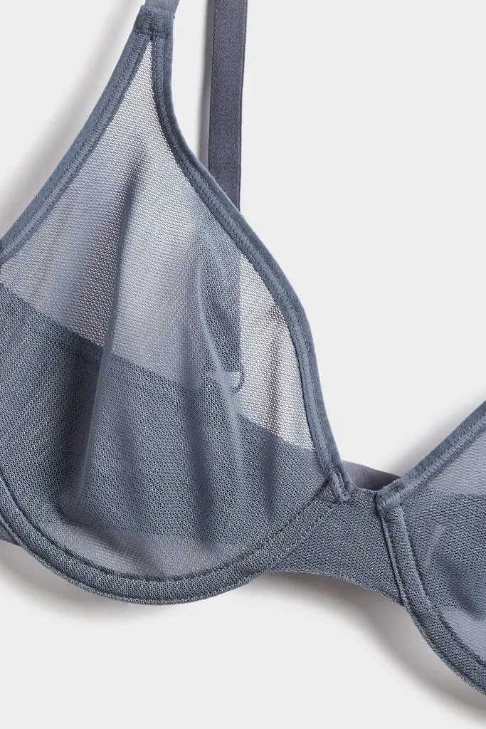 Sieve Demi Bra in Slate