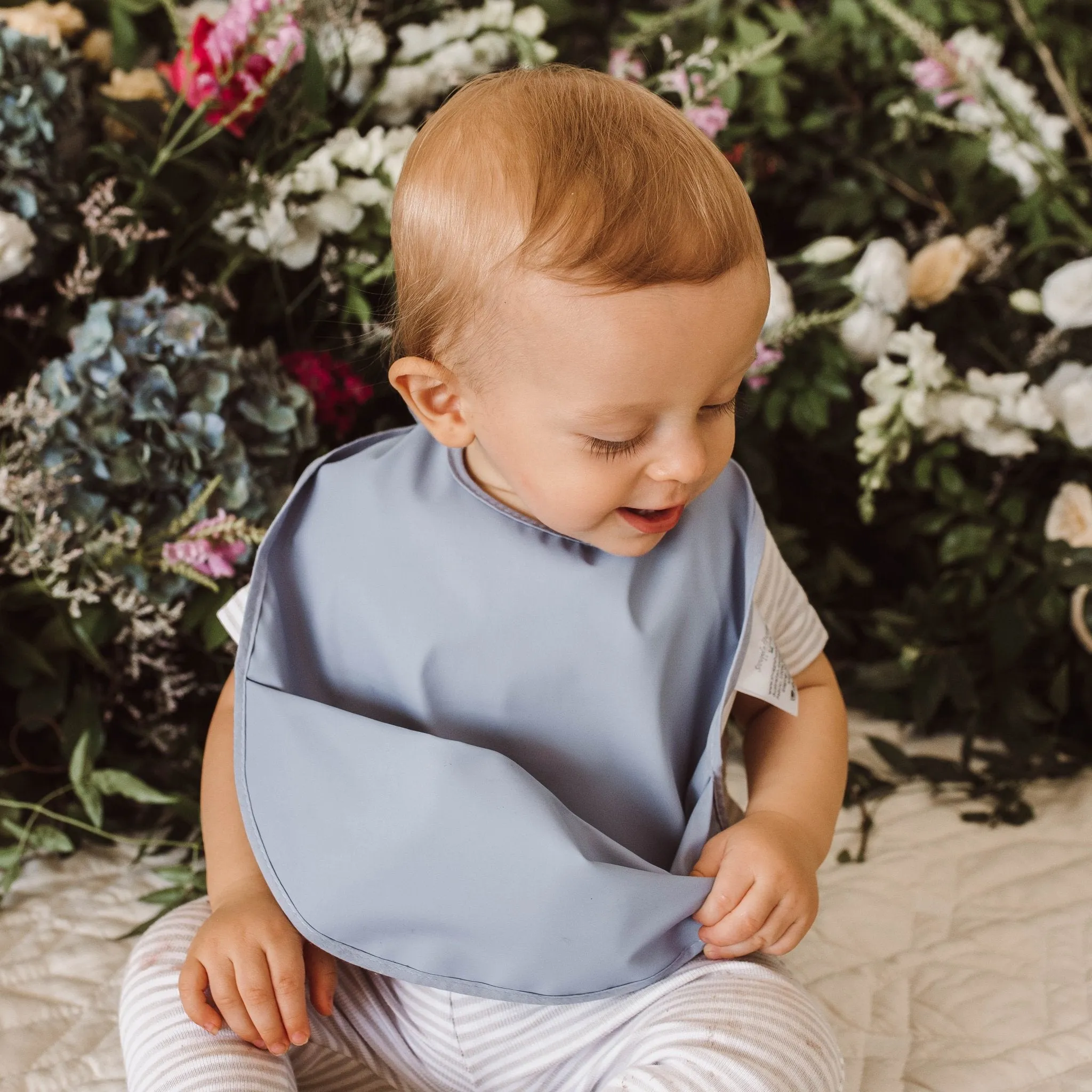 Sky Blue Waterproof Snuggle Bib