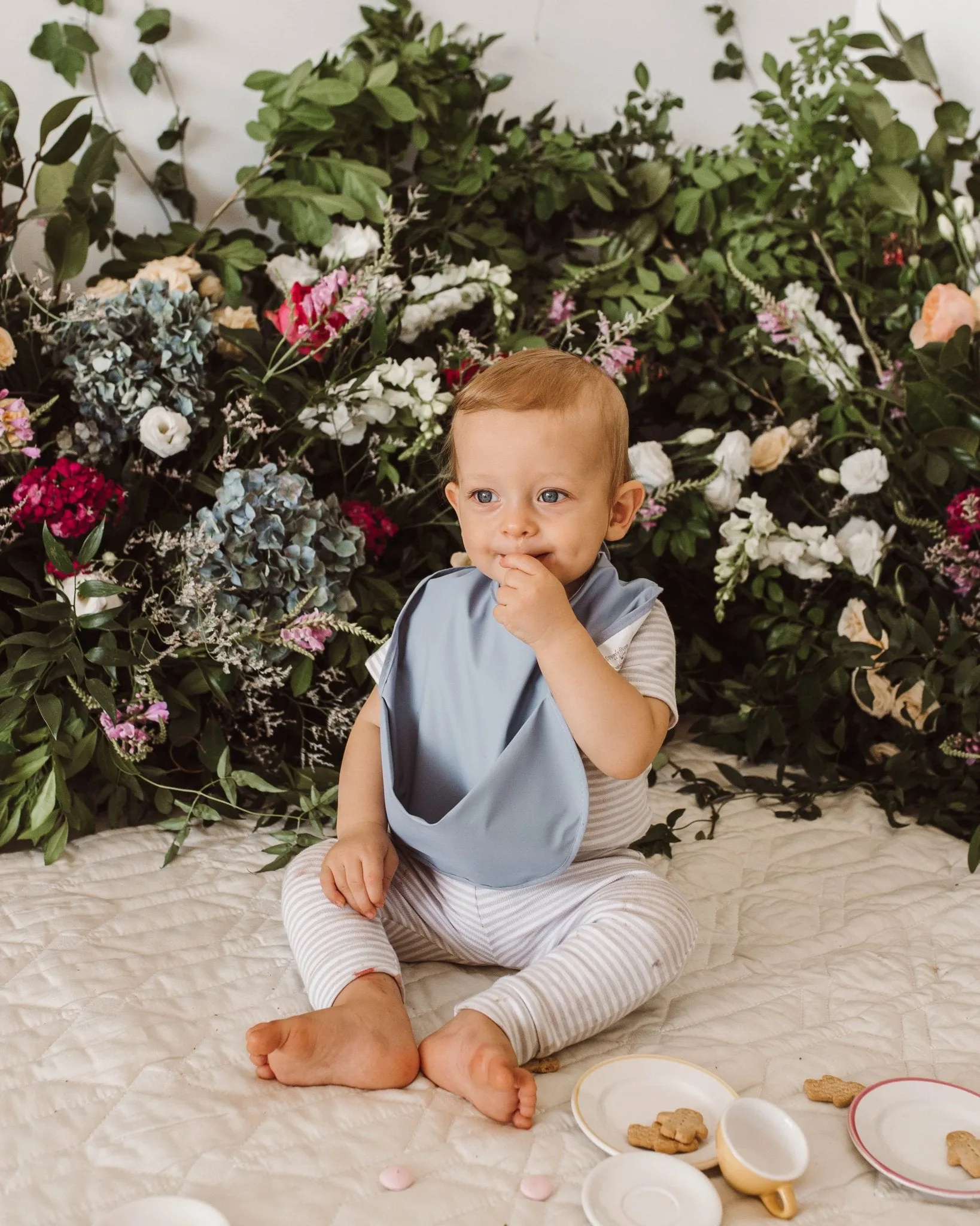 Sky Blue Waterproof Snuggle Bib