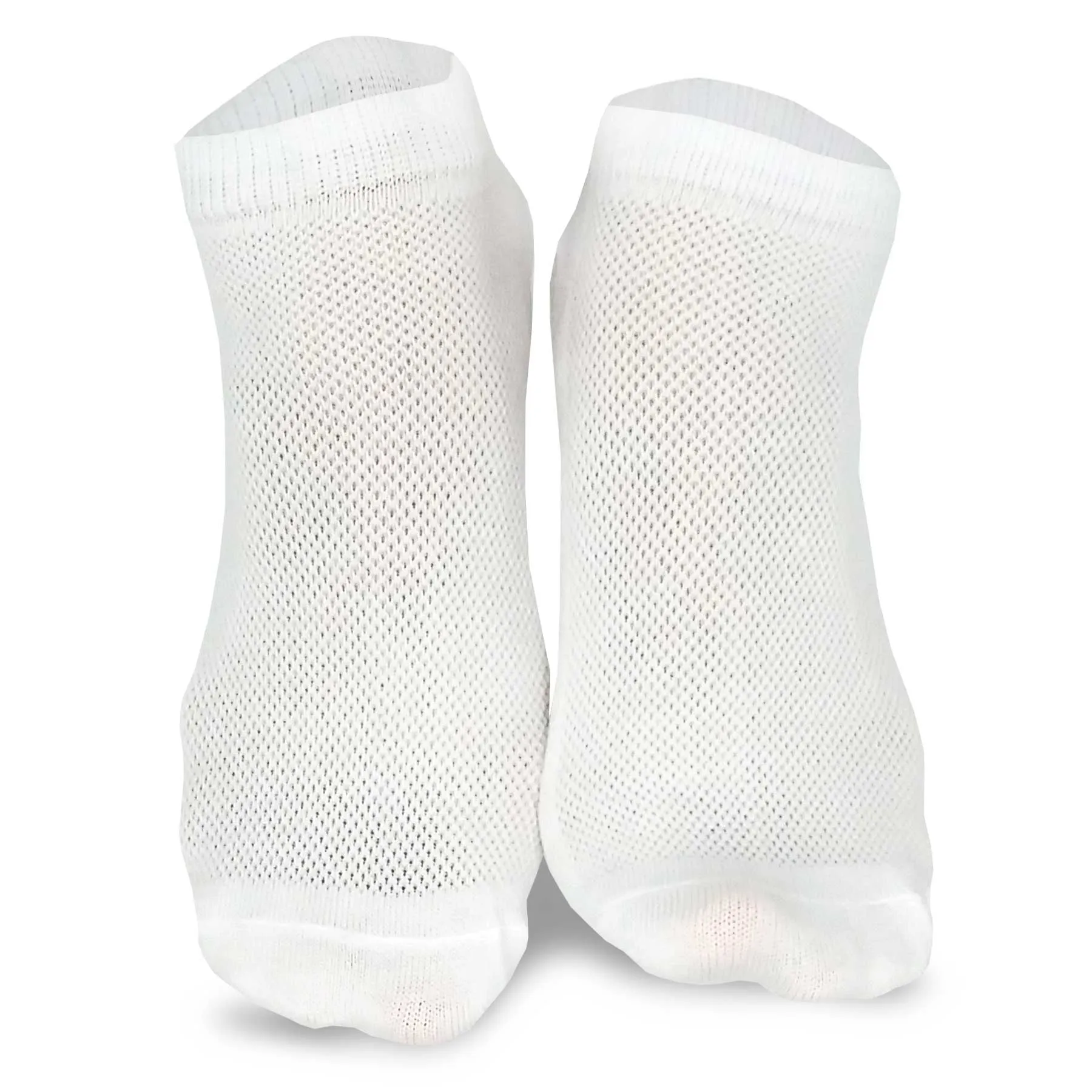 TeeHee Socks Men's Casual Polyester No Show Black, White 18-Pack (10051)