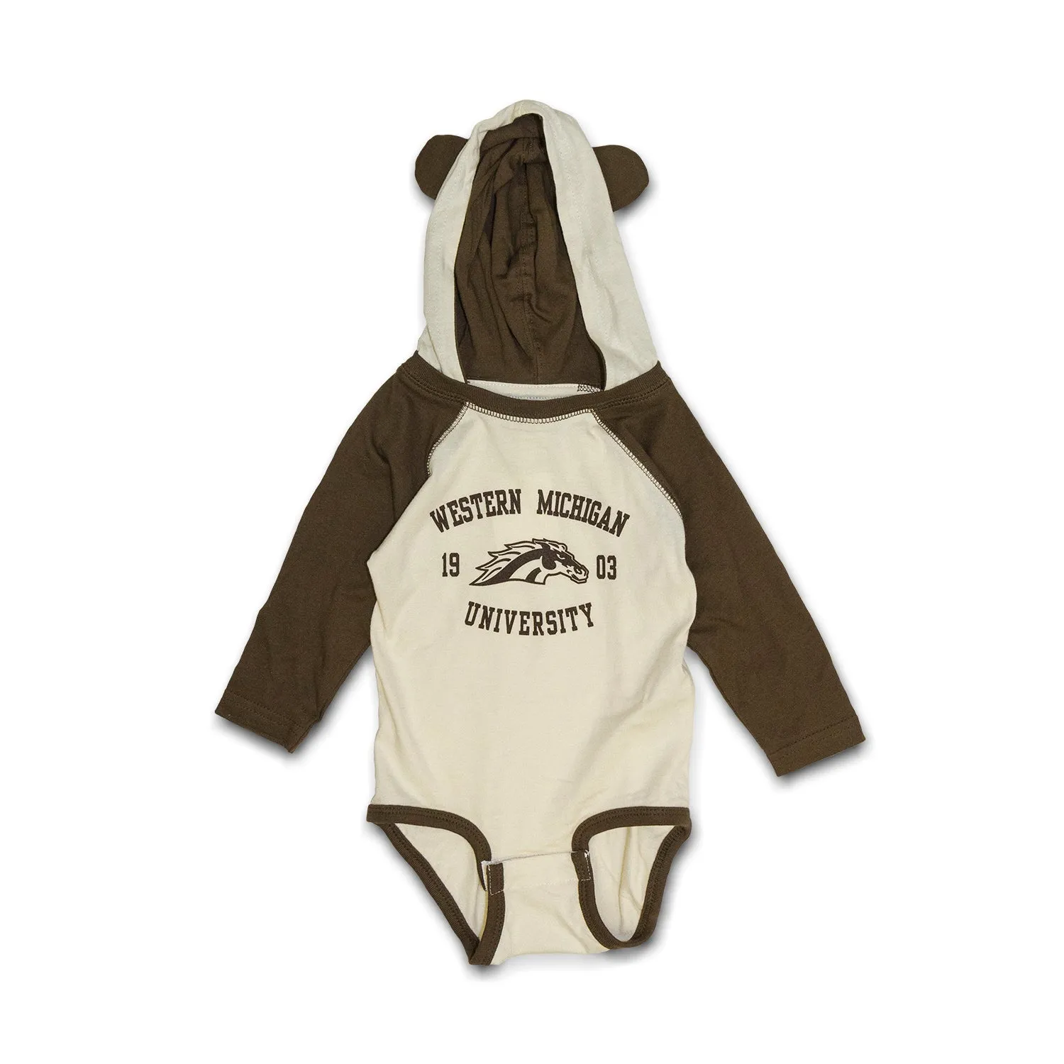 Western Michigan Character Long Sleeve Onesie