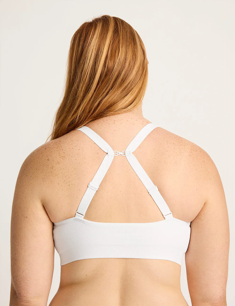 Wireless Full Bust T-Shirt Bra - White